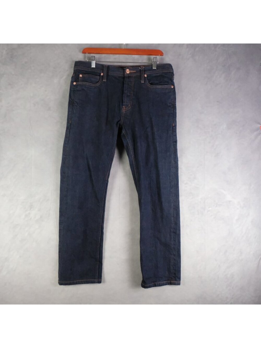 Unbranded Brand Jeans Mens 32X29 Blue Dark Wash Salvage Stretch Skinny UB122